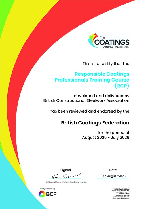 Responsible Coatings Professionals I Training Course | BCSA
